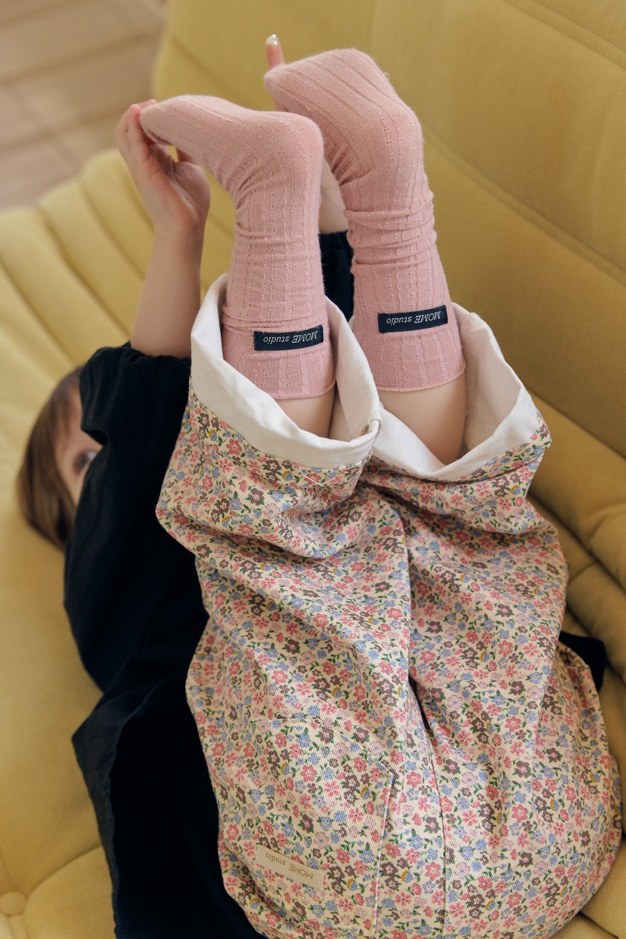 ［mome］Autumn ribbed socks
