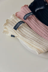 ［mome］Autumn ribbed socks