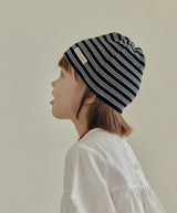 ［mome］Mome stripe ribbed beanie