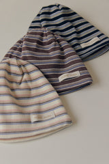 ［mome］Mome stripe ribbed beanie