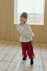 ［mome］Mome stripe ribbed beanie