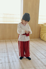 ［mome］Mome stripe ribbed beanie