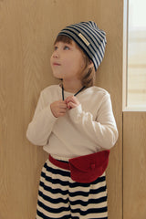 ［mome］Mome stripe ribbed beanie