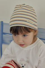 ［mome］Mome stripe ribbed beanie