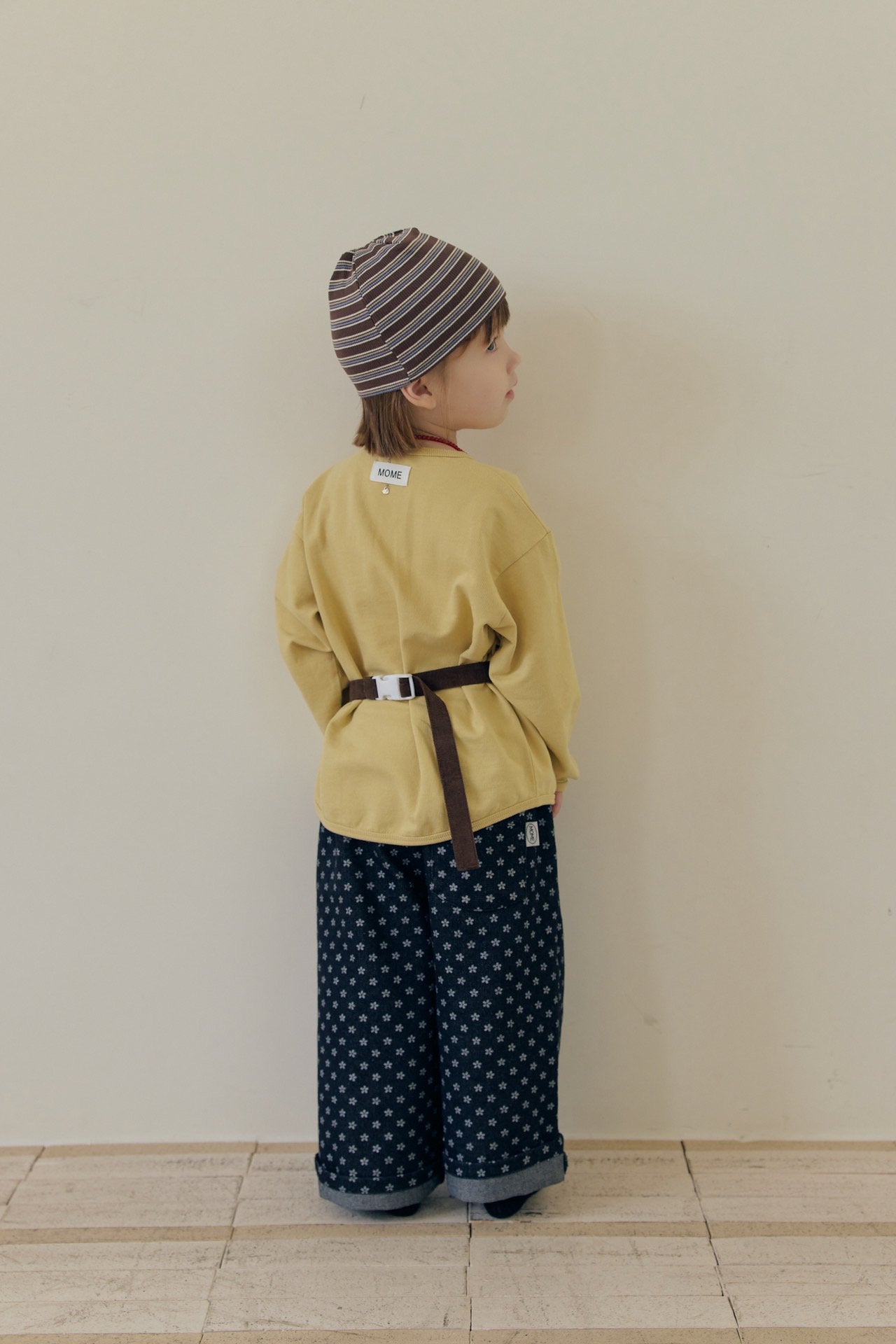 ［mome］Mome stripe ribbed beanie