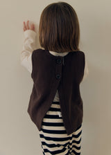 ［mome］Button reversible vest