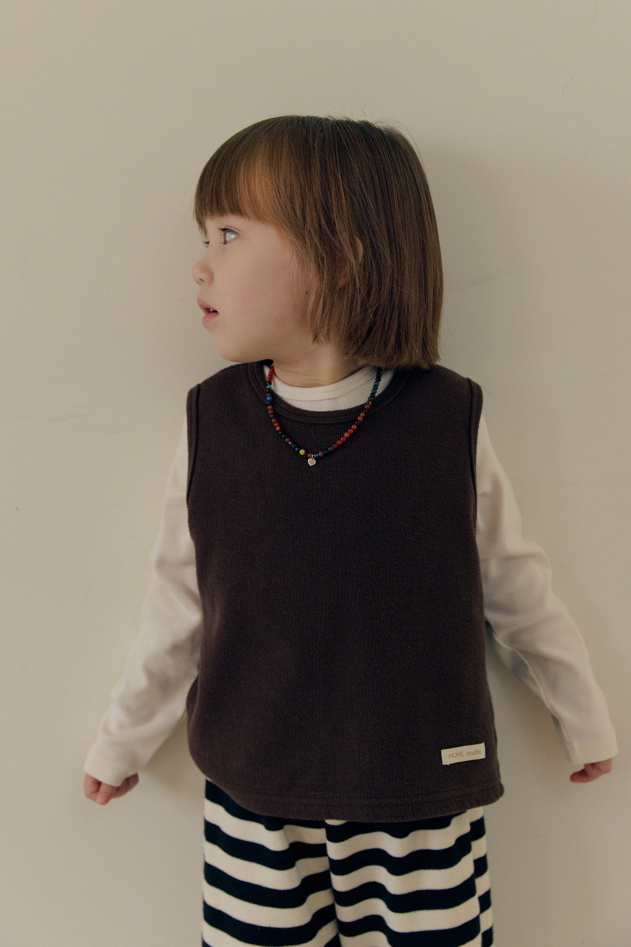 ［mome］Button reversible vest