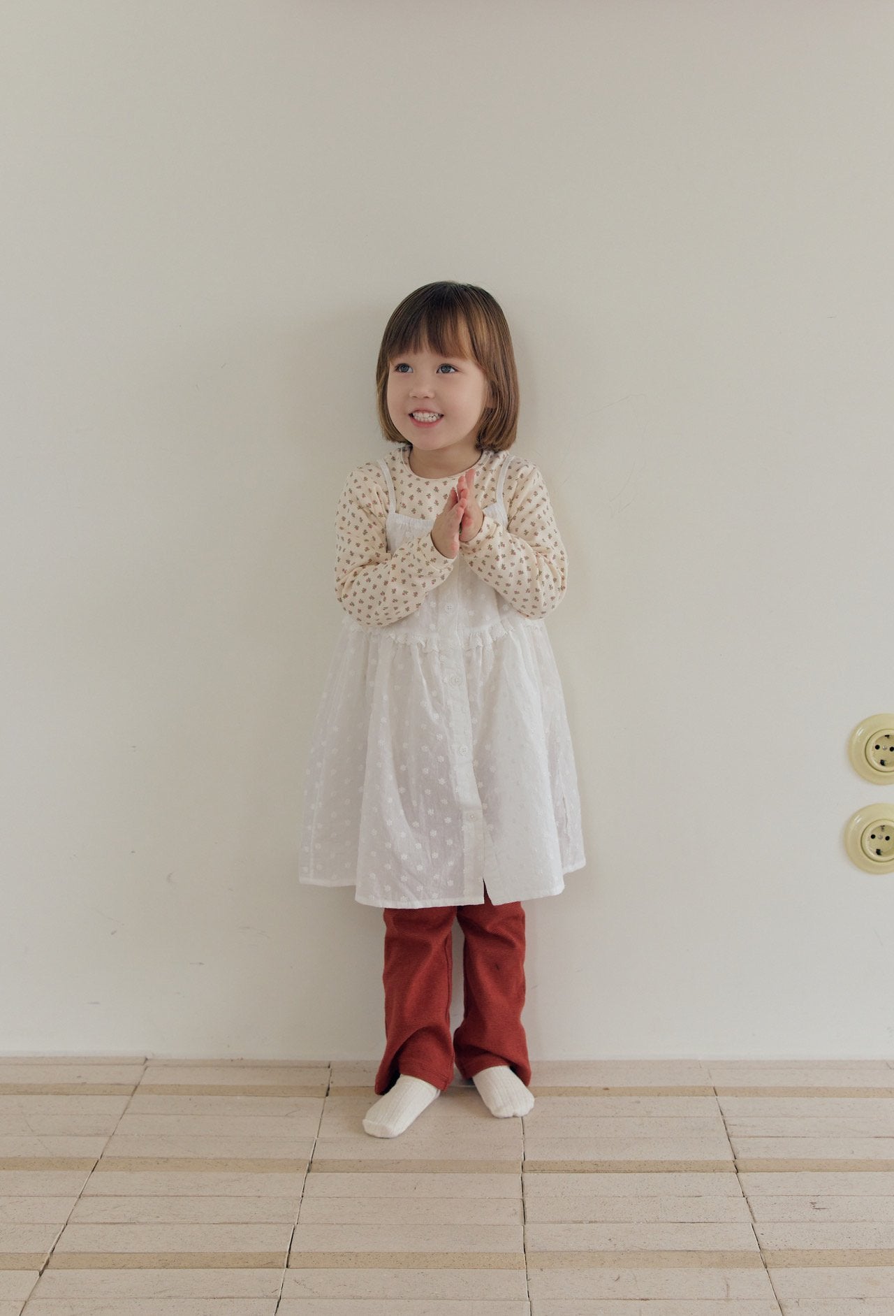 ［mome］Cream layered one-piece