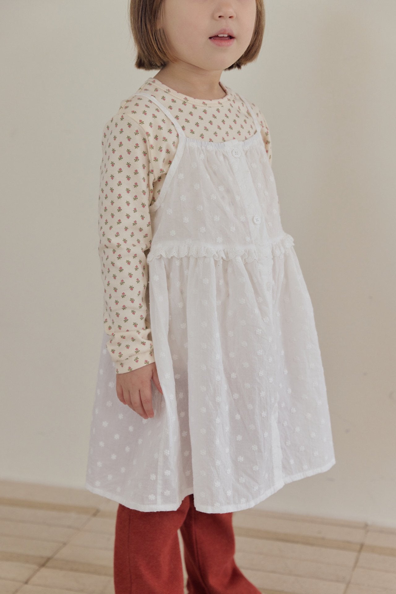 ［mome］Cream layered one-piece