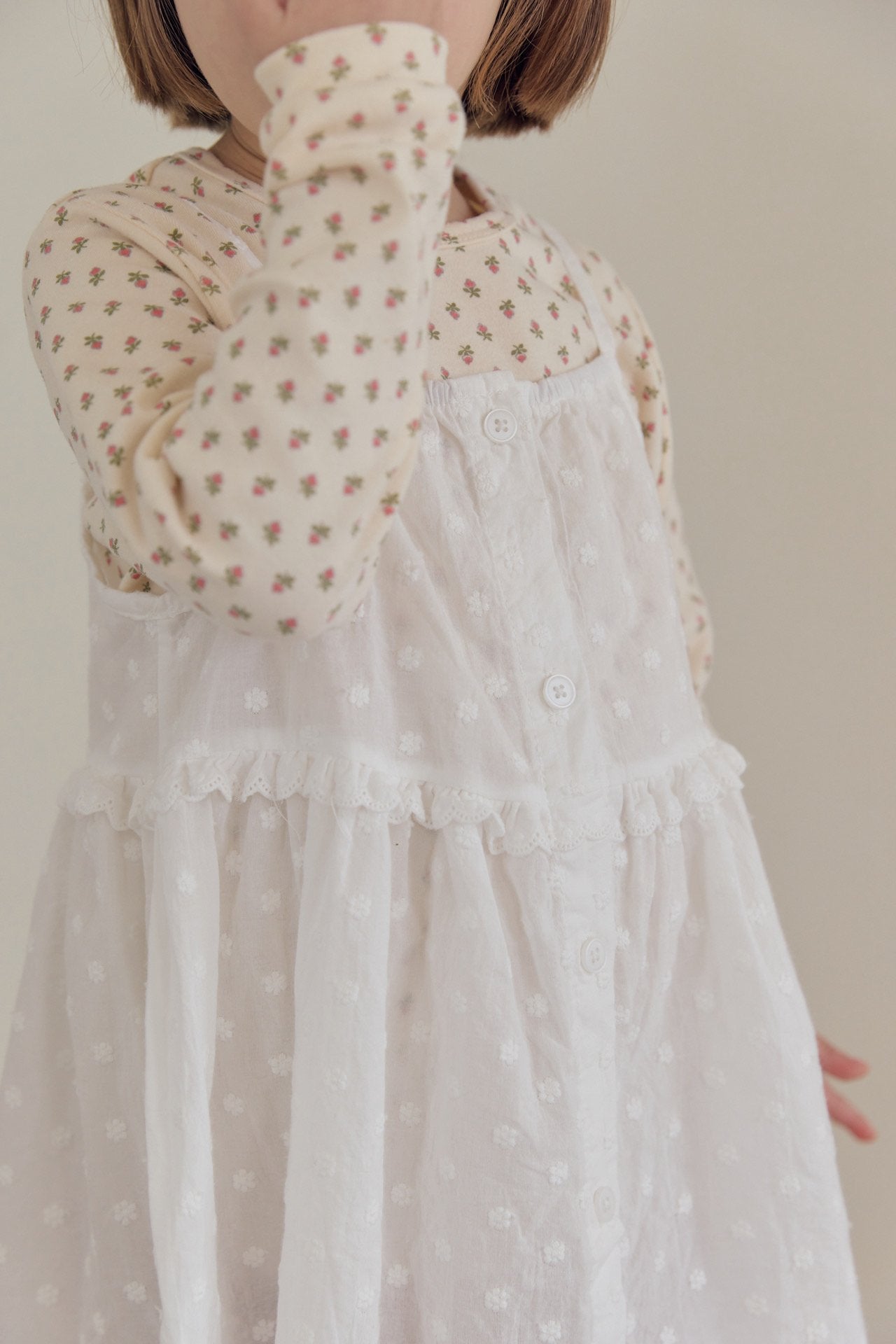 ［mome］Cream layered one-piece