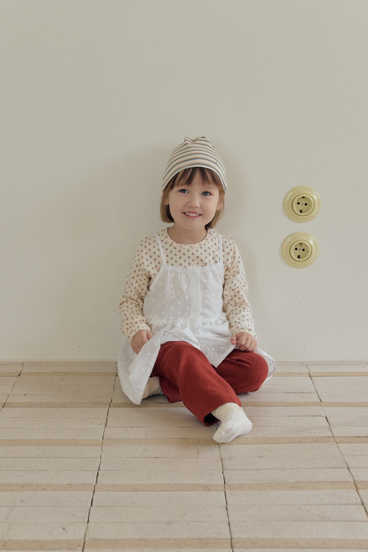 ［mome］Cream layered one-piece