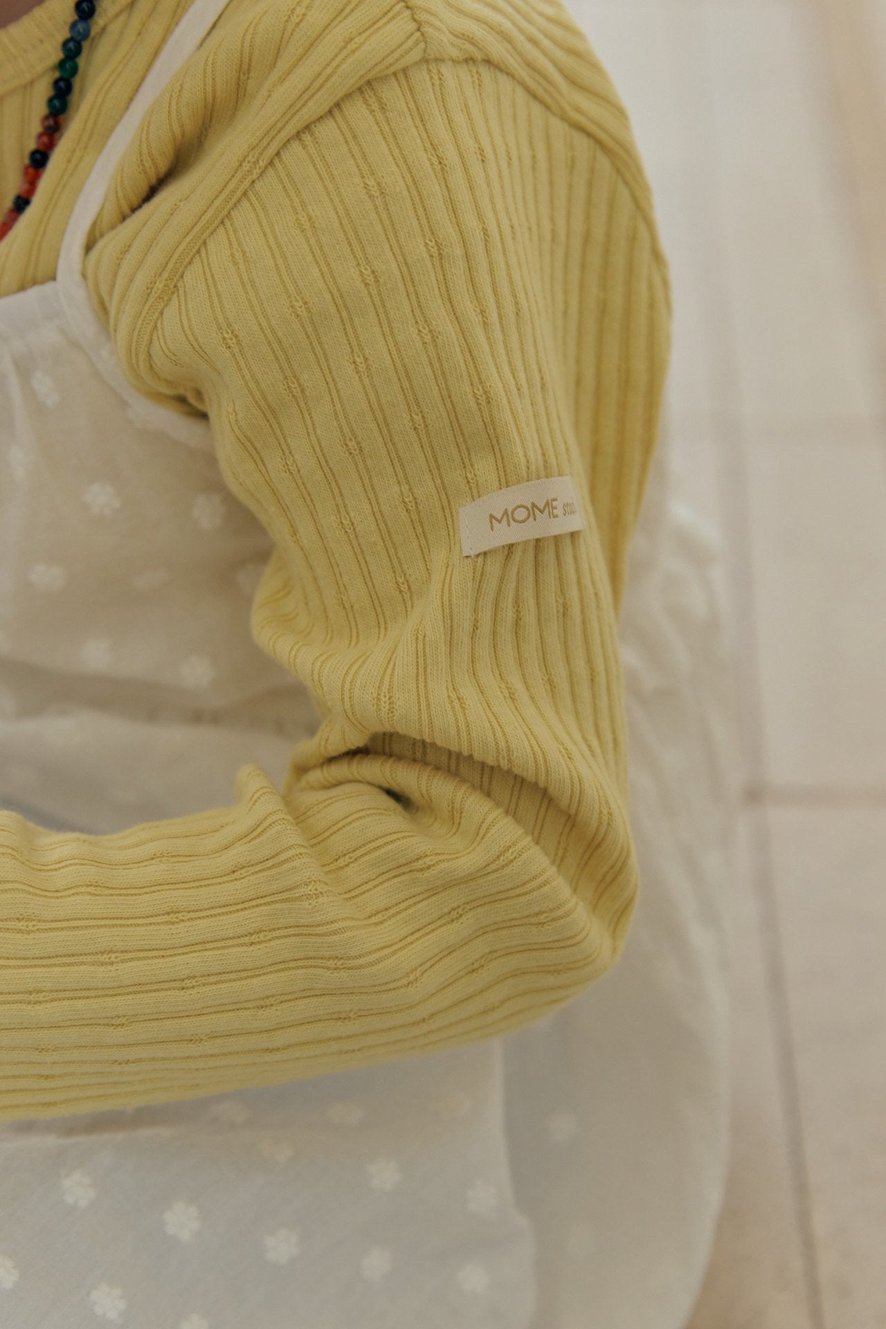 ［mome］Bella ribbed tee