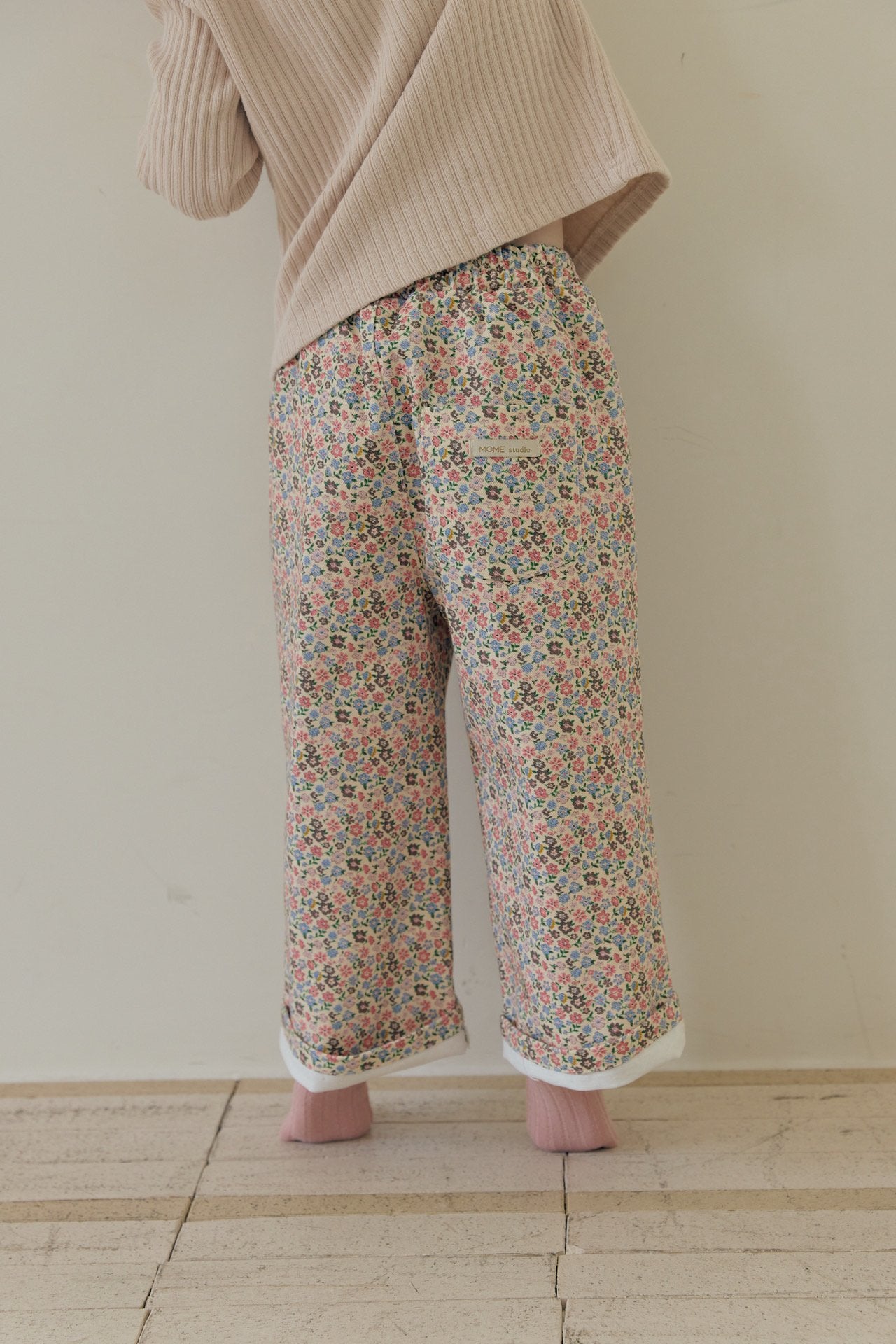 ［mome］Mocha flower pants
