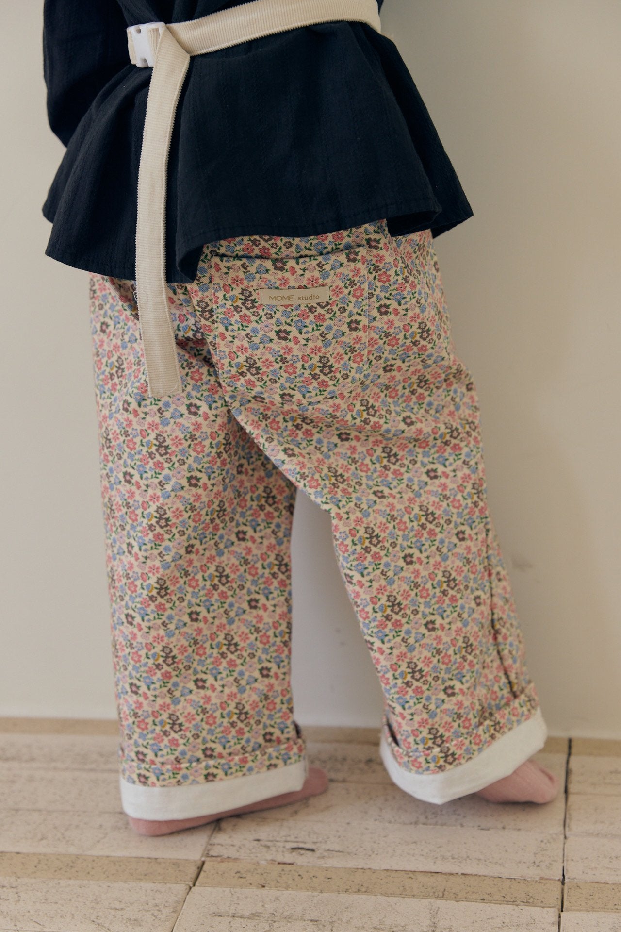 ［mome］Mocha flower pants