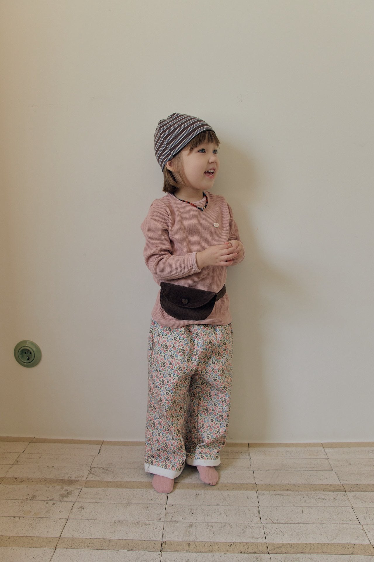 ［mome］Mocha flower pants