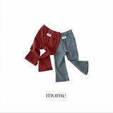 ［mome］Soft warm bootcut pants