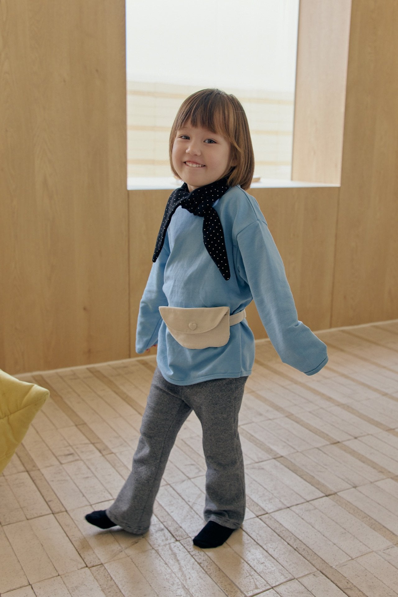 ［mome］Soft warm bootcut pants