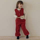 ［mome］Waffle button suit
