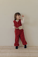 ［mome］Waffle button suit