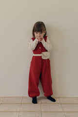 ［mome］Waffle button suit