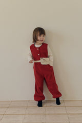 ［mome］Waffle button suit