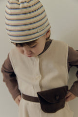 ［mome］Waffle button suit