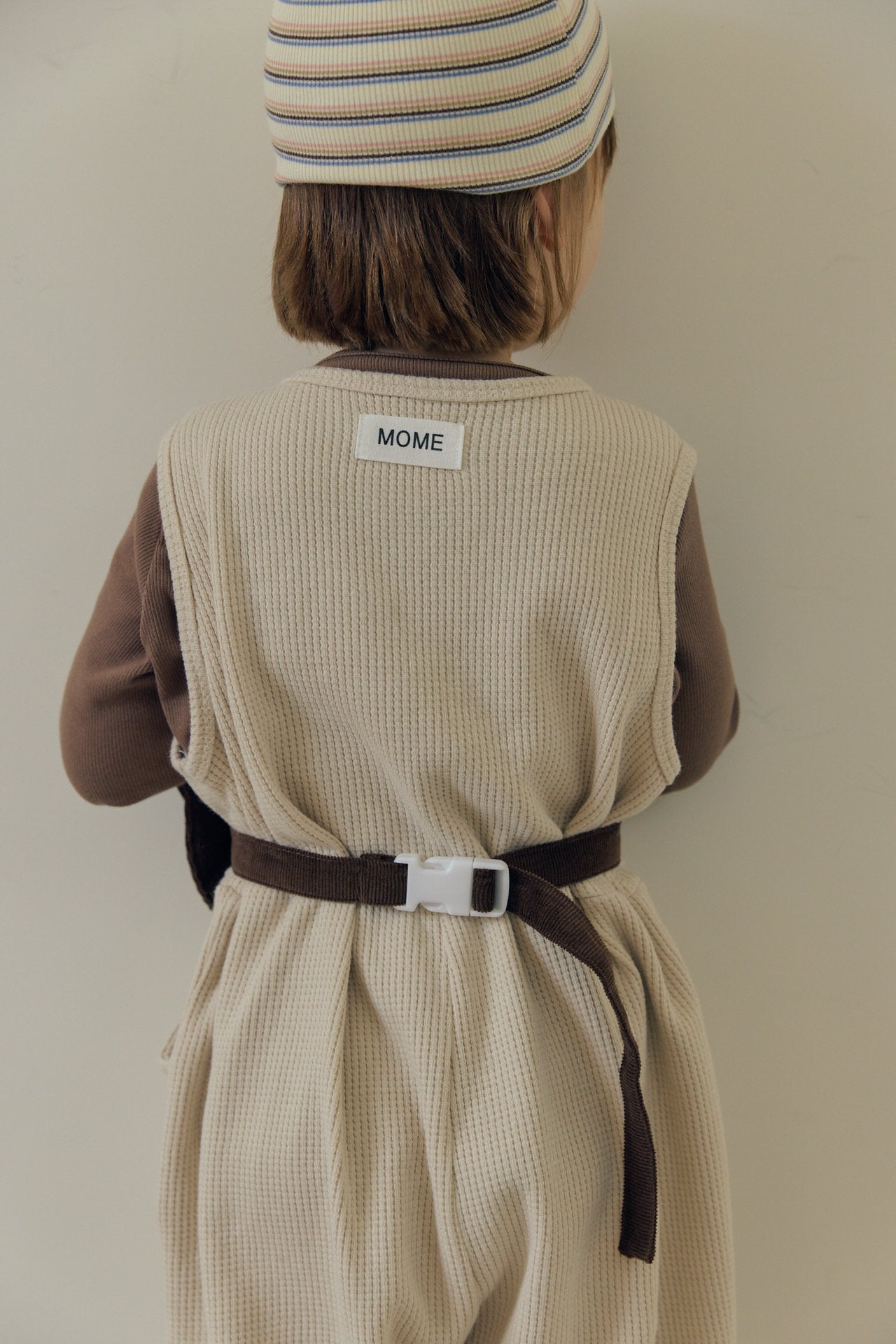 ［mome］Waffle button suit