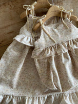［Anne shirley］Doha frill ribbon rompers (flower)