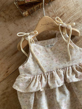 ［Anne shirley］Doha frill ribbon rompers (flower)