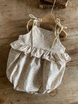 ［Anne shirley］Doha frill ribbon rompers (flower)