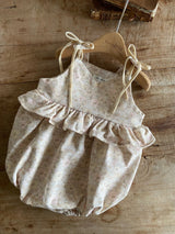 ［Anne shirley］Doha frill ribbon rompers (flower)