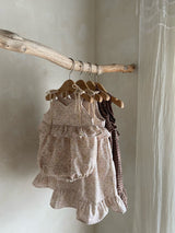 ［Anne shirley］Doha frill ribbon rompers (flower)