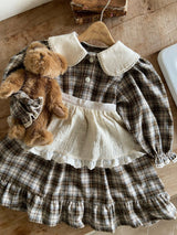 ［Anne shirley］Metty check collar one-piece
