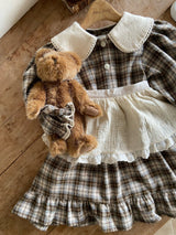 ［Anne shirley］Metty check collar one-piece