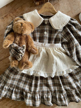 ［Anne shirley］Metty check collar one-piece