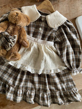 ［Anne shirley］Metty check collar one-piece