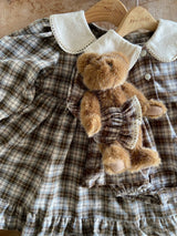 ［Anne shirley］Metty check collar one-piece