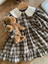 ［Anne shirley］Metty check collar one-piece