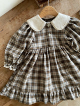 ［Anne shirley］Metty check collar one-piece