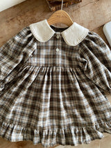 ［Anne shirley］Metty check collar one-piece