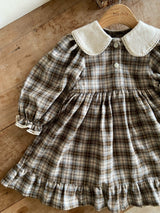 ［Anne shirley］Metty check collar one-piece