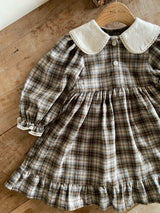 ［Anne shirley］Metty check collar one-piece