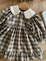 ［Anne shirley］Metty check collar one-piece