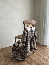 ［Anne shirley］Metty check collar one-piece