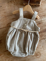 ［Anne shirley］Boe check rompers (mint)