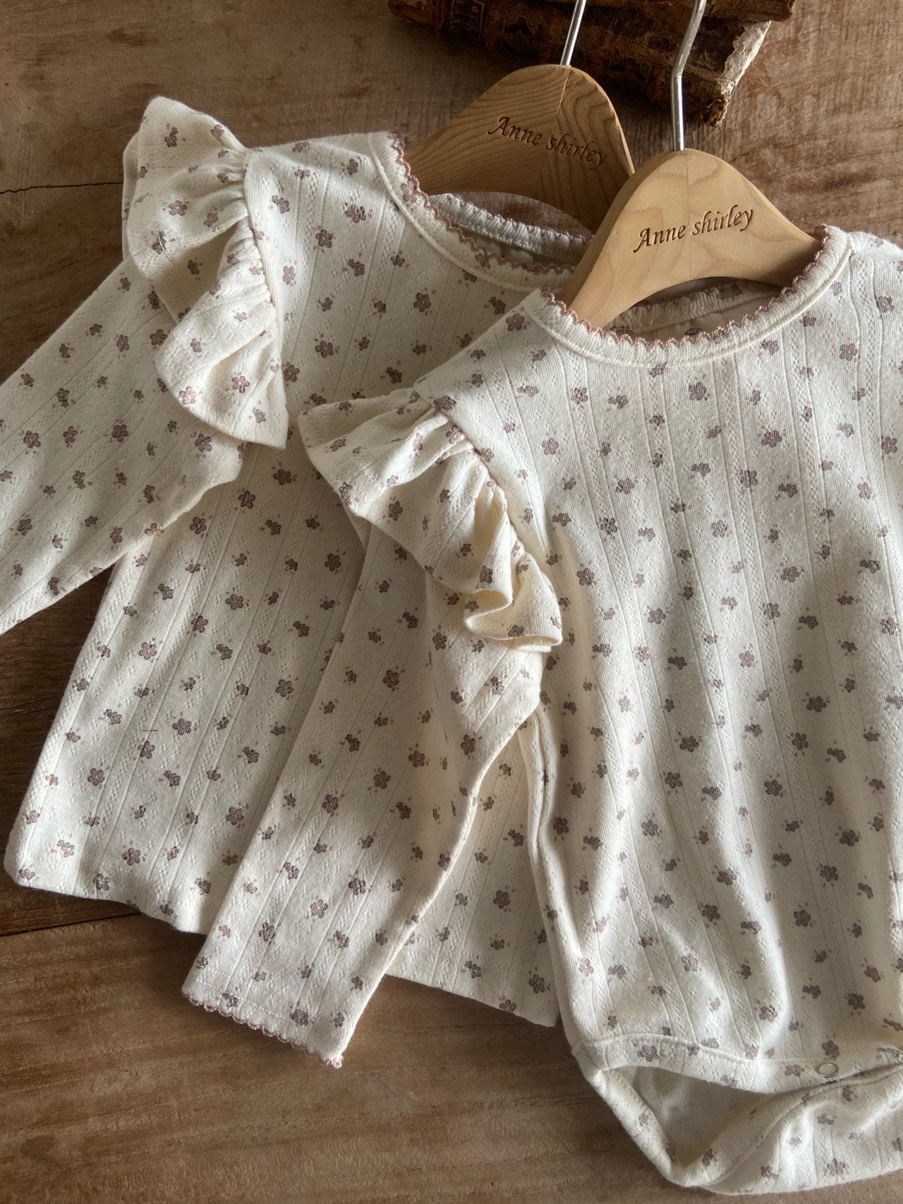 ［Anne shirley］Joan wing rompers (flower)