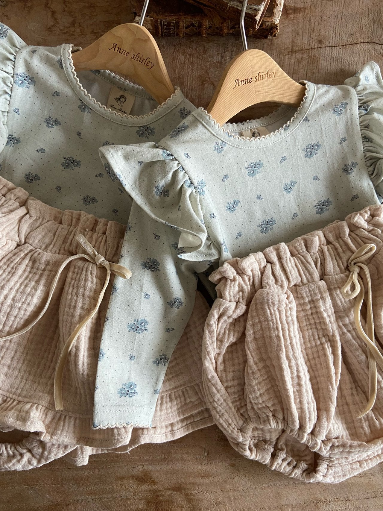 ［Anne shirley］Joan wing rompers (flower)