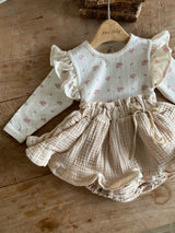 ［Anne shirley］Joan wing rompers (flower)