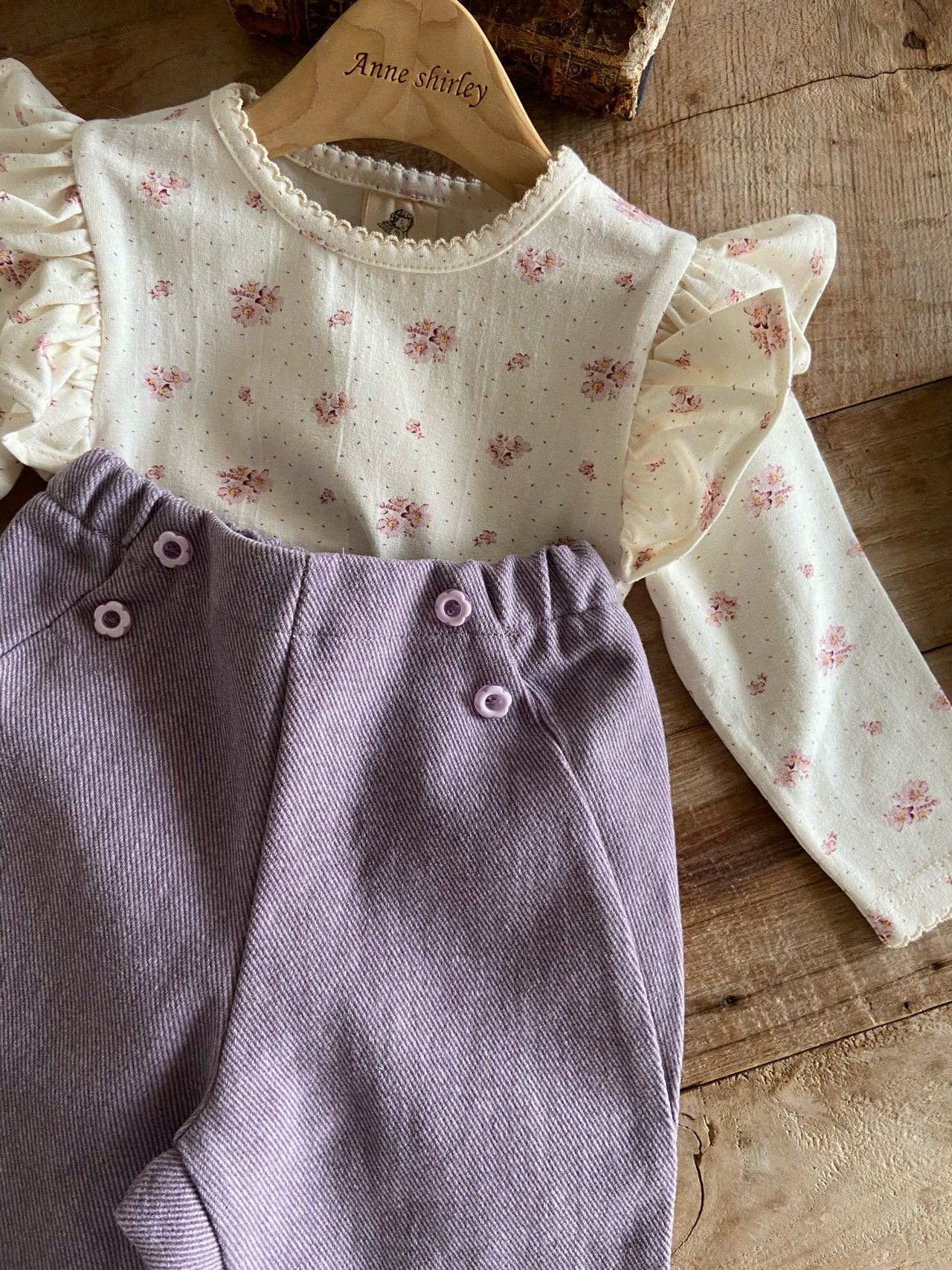 ［Anne shirley］Joan wing rompers (flower)