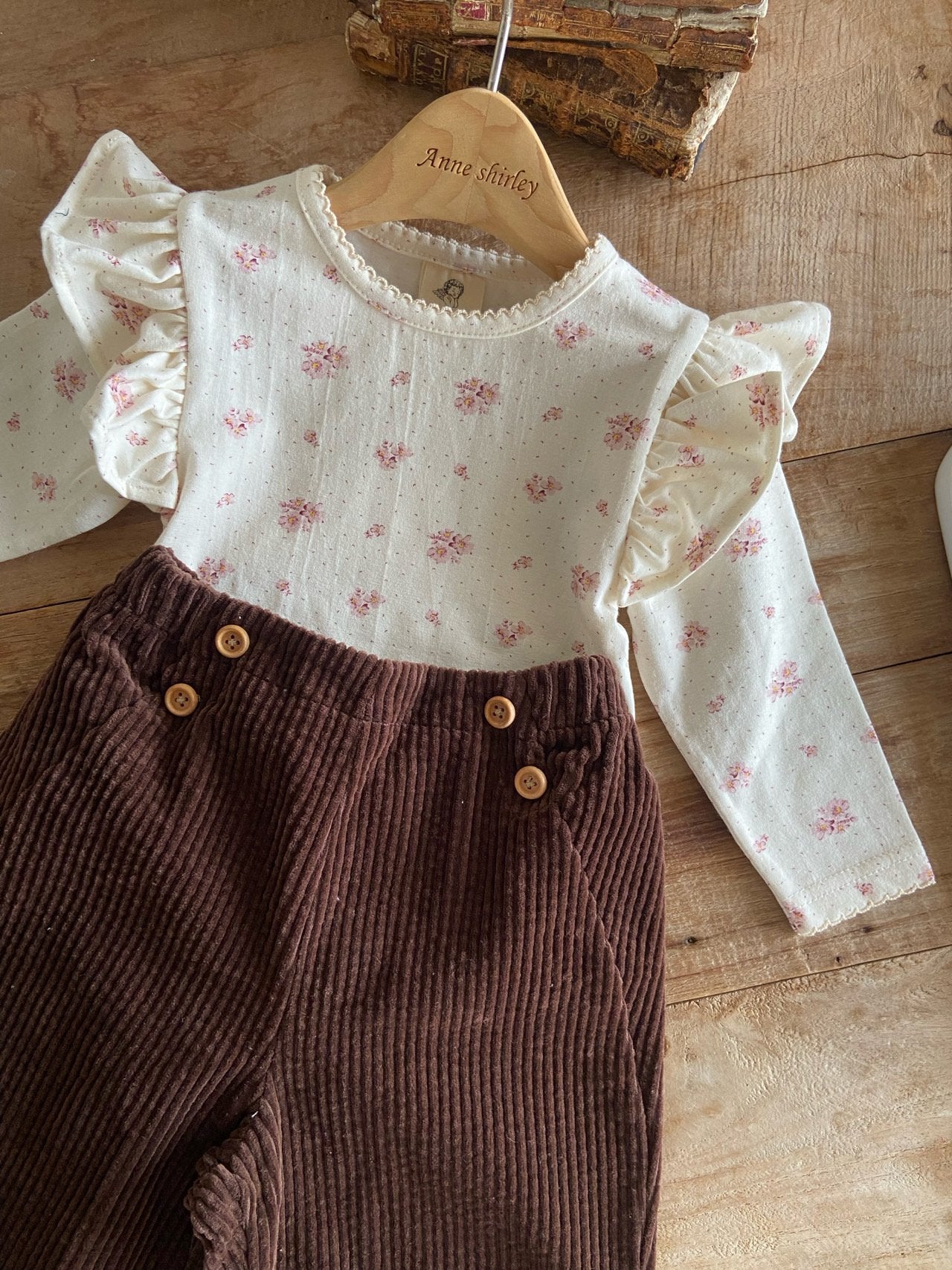［Anne shirley］Joan wing rompers (flower)